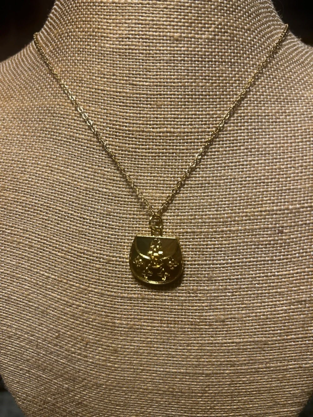 Gold-Tone Floral Pendant Necklace - Women's Jewelry - Picture 2 of 5